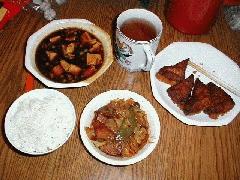 麻婆豆腐 回鍋肉 蝦吐司