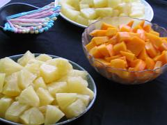 パイナップル、マンゴー